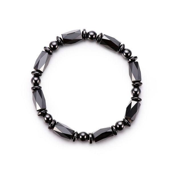 

simple bracelet magnetic hematite black round rhombus beads healthy therapy bracelet cx17