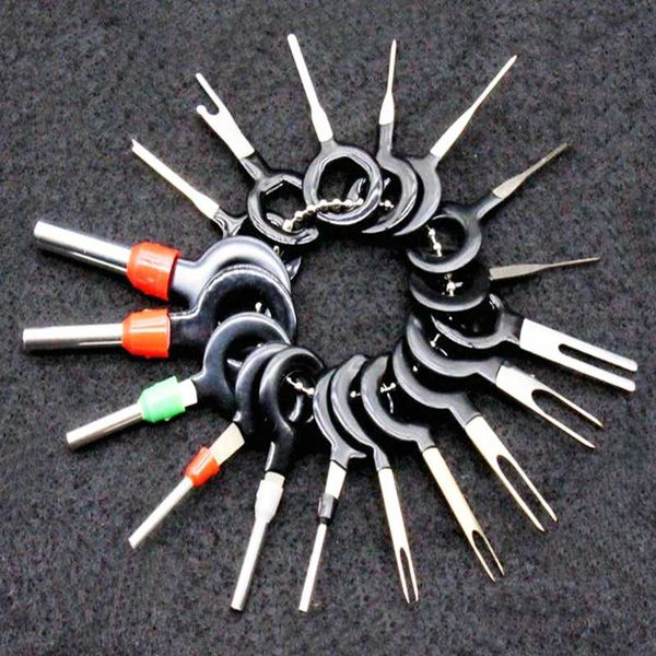

newly 18pcs 11pcs automotive plug terminal remove tool set key pin car electrical wire crimp connector extractor kit accessories
