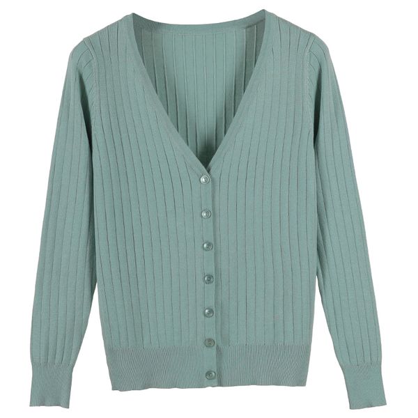 

2019 autumn new women knitted cardigan fashion v-neck long sleeve solid cardigan sweater single button casual knit coat pz624, White