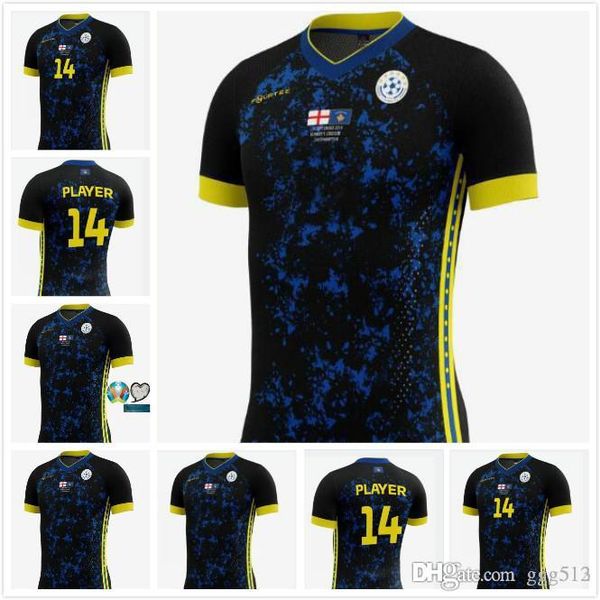 

new 19 20 kosovo soccer jersey special edition 2019 2020 muslija celina valon berisha home hadergjonaj football shirts, Black;red