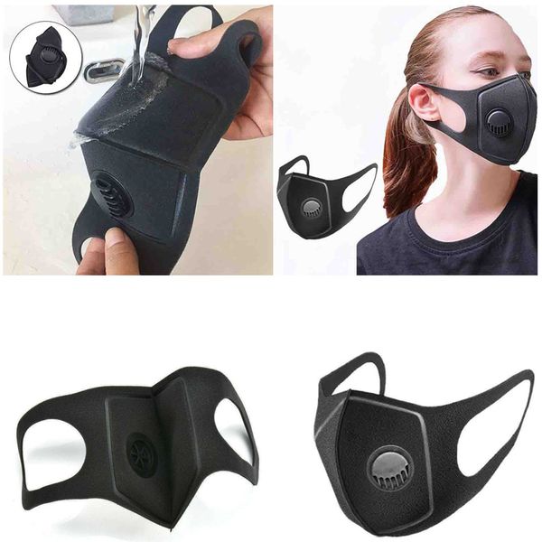 

mascherina chirurgica in stock dustproof face mask breathing valve sponge mask washable reusable anti-dust fog pm2.5 protective masks