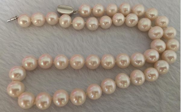 

elegant 9-10mm round south sea white pearl necklace 18inch 14k/20, Silver