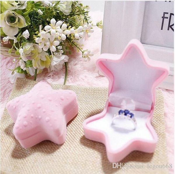 

fatpig розового цвет starfish velvet flock случай ювелирные изделия кольцо серьга ожерелье браслета коробка подарок хранение ga42, Black;white