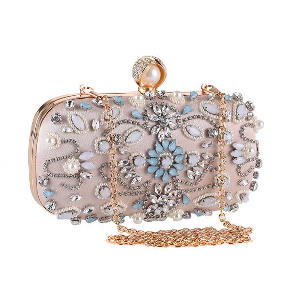 Borse da sera da donna sugao rosa borse da donna pochette BHP borsa nuova moda borsa da sera con perline fatta a mano borse da sera con diamanti
