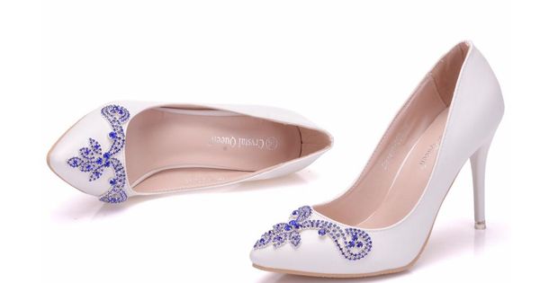 

women's shoes in spring and autumn high fine heel pointed end water drill @qwer370, Black