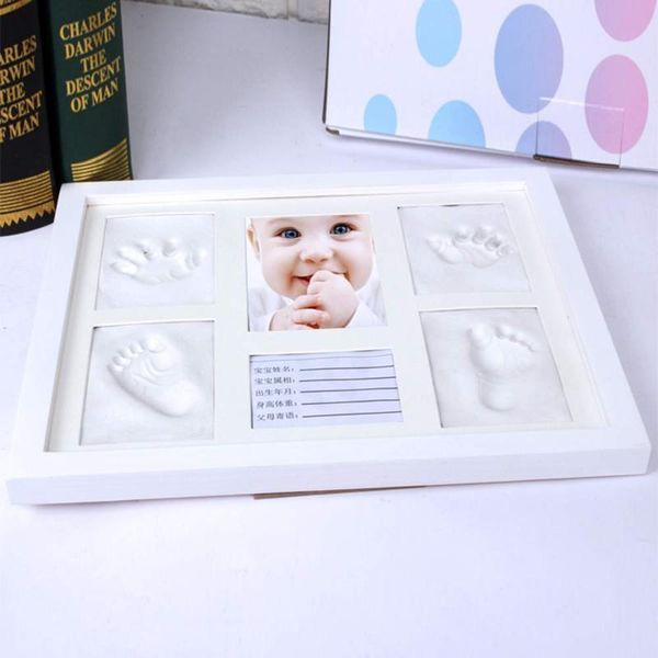

tri-fold solid wood cover p frame handprint mud suit baby infrant diy cute p frame baby footprint foot or hand print set