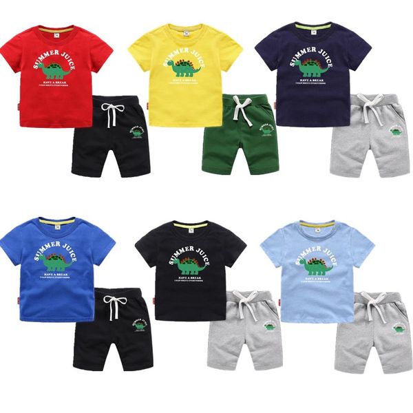 

дети детская одежда комплект 2020 лето хлопок o-образным вырезом малыш мальчик с коротким рукавом футболка из двух частей наборы дети детска, White