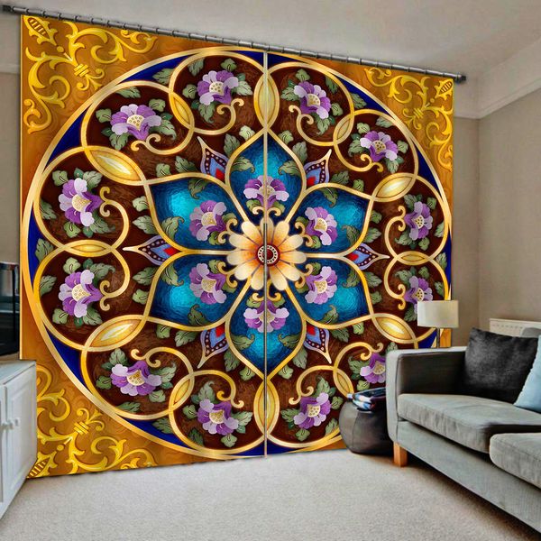 

gold flower curtains customized 3d curtains simple and fresh modern cute cartoon thickening blackout curtains