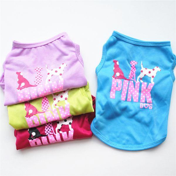 

2018 new cotton printed autumn pet dog clothes puppy polyester cotton t-shirt suitable for puppy breathable teddy vest
