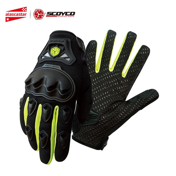 

scoyco professional motorcycle riding gloves protective gear motocross off-road racing full finger gloves outdoor sports guantes, Black