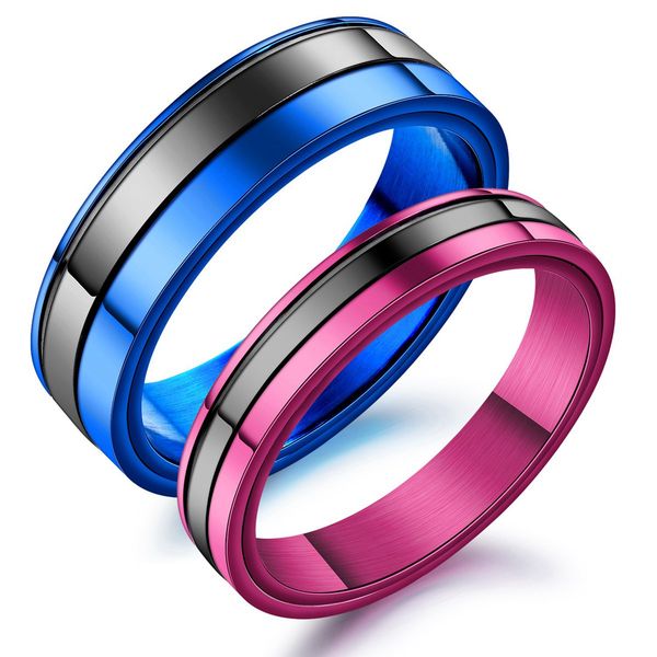 

sleek minimalist stainless steel couple ring luxury designer jewels for men and women students valentine's day gift 3-gj668, Silver