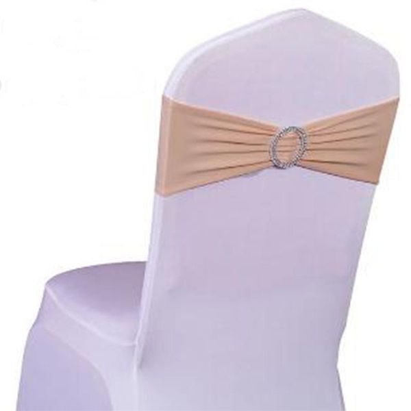 

balle 100 pcs spandex lycra wedding chair cover bands wedding party birthday chair decoration sash