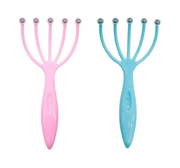 

health beauty scalp massager steel ball head massage relaxation five finger massager for head