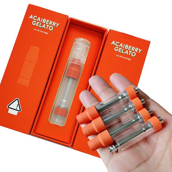 

Sherbinskis Orange Vape Cartridges Packaging 0.8ml Empty Vape Pen Carts Double Tube 510 Thread Ceramic Thick Oil Wax Vaporizer E Cigarettes