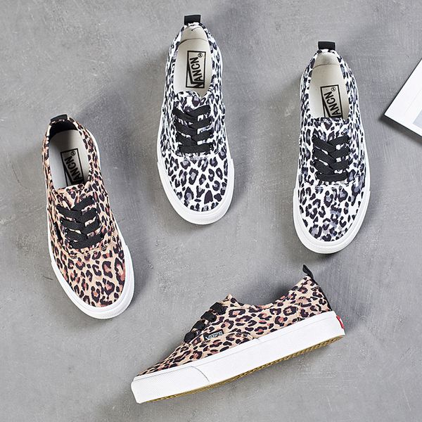 Além de veludo leopardo sapatos de lona feminino estudantes clássicos de inverno versão coreana de inverno estilo Harajuku selvagens das mulheres