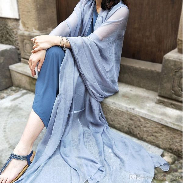 

brand luxury polyester scarf 2019 new designer women luxury plain shawls fashion scarves korean style wholesale 230*150 cm, Blue;gray