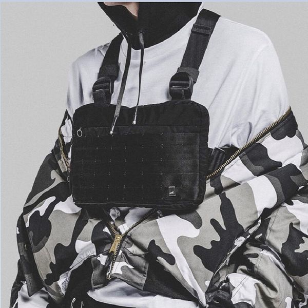 

dropshiping black chest rig bags waist bag hip hop