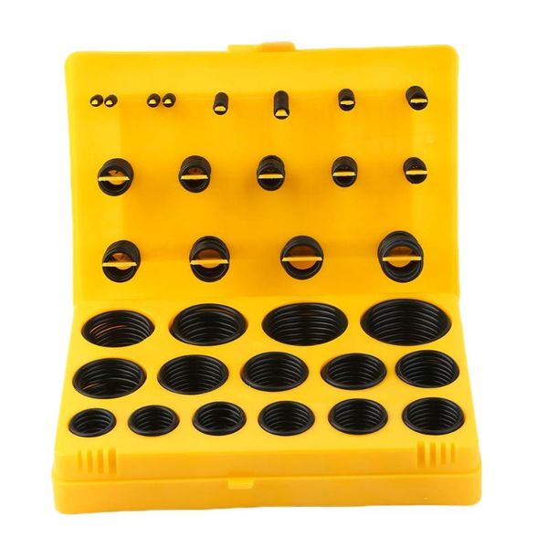 

404pcs rubber series o ring assortment seal plumbing garage kit with case