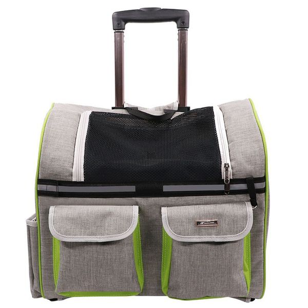 

m8 pet trolley folding four-wheeled dog box cat suitcase bag breathable closed lever panoramic skylight super