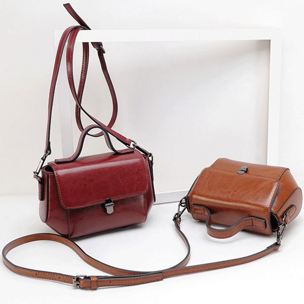 

one shoulder bag women's new 2019 handbag leather messenger bag women's