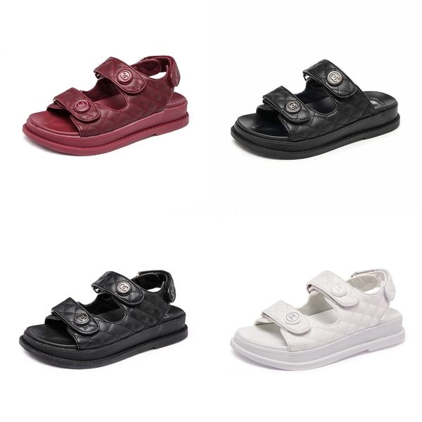 

sandals female flat shoes korean fashion wild ins tide net red burst soft bottom 2020 new summer#413, Black