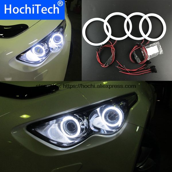 

hochitech milk white cotton cover smd angel eyes halo ring kit daytime light drl for infiniti fx qx70 fx35 fx37 fx50 2009-2013