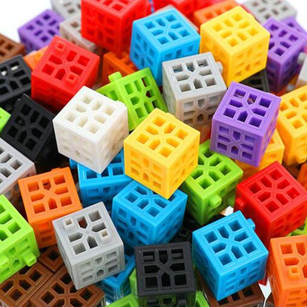 

10-color square building blocks toy threading plate educational toy age 3