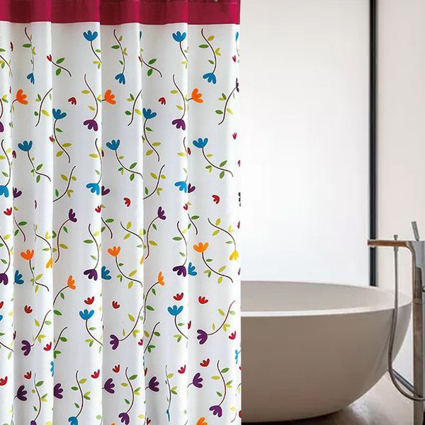 

thickened polyester shower curtain waterproof bathroom mold orchid width 120 cm x height 180 cm
