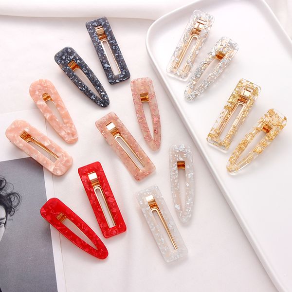 

2pcs/lot fashion hollow water drop rectangle hairpins hair accessories for women and girls elegant hair clips barrettes headband