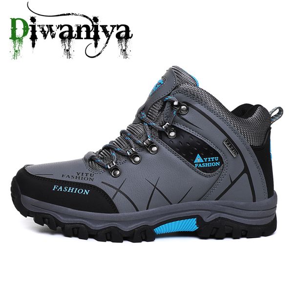 

winter men hiking snow boots leather waterproof professional trekking camping climbing shoe mens warm tactical outdoor shoes