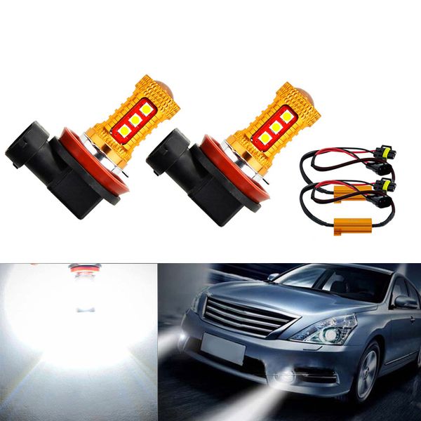 

2x h11 h8 led car lights led bulbs drl fog light driving lamp no error for octavia 2010-2014