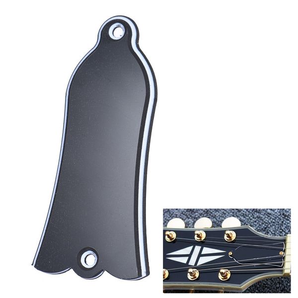 

2 holes bell-shaped pvc truss rod cover plate scroll plate for lp sg flying v es guitar black