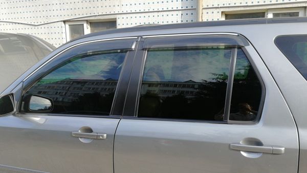 

shchcg abs plastic vent sun rain guard shield delflector window visor awnings car styling for crv cr-v 2004 2005 2006