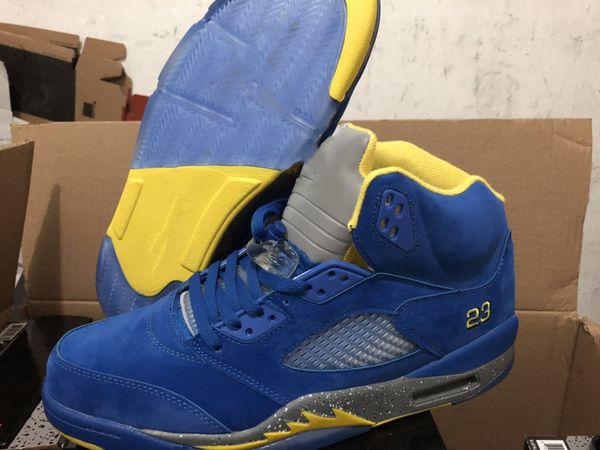 

with box size 7--13 2019 new 5 Laney Varsity Royal 5S mens casual Shoes blue causal shoes men size 7-13
