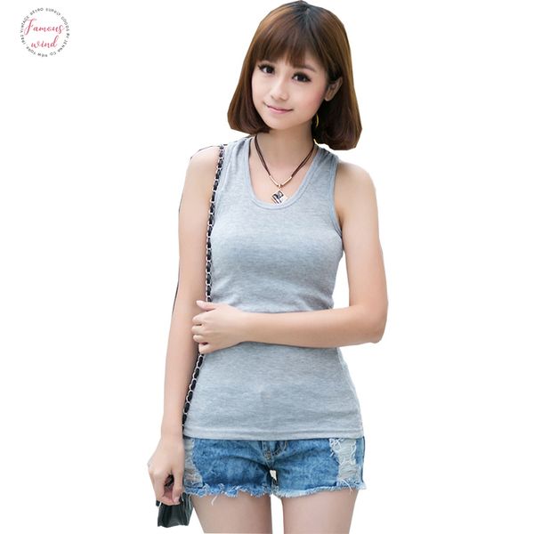 

tanks for women 2020 summer slim wild bottoming vest solid cotton strap the word vest cloth vestidos gzt006, White
