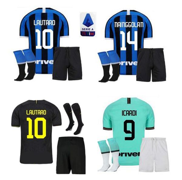 

2019 2020 LUKAKU LAUTARO SKRINIAR home soccer jersey kits 19 20 adult kit ALEXIS BARELLA SENSI away and third football shirt uniforms S-XXL