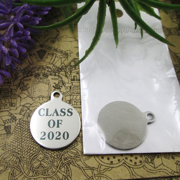 

40pcs--"class of 20 20"stainless steel charms more style for choosing diy charms pendants necklace, Bronze;silver