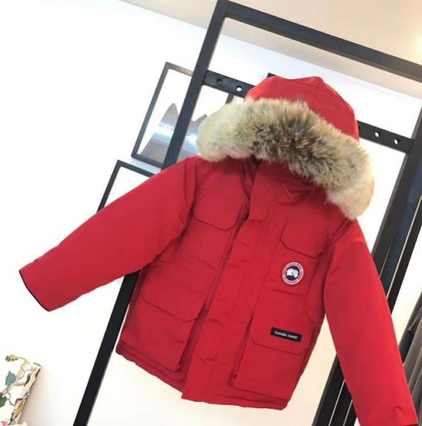 

designer jackets down coats fit winter boys coat girls casual solid black pink red coats kid luxury coat classic down coat 110-150, Blue;gray