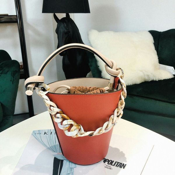 

siketu2020 new style womens bag acrylic bucket bag mother bag net red hand shoulder messenger tide