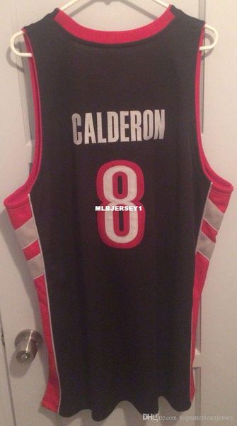 

wholesale jose calderon 8# jersey new sewn ad t-shirt vest stitched basketball jerseys ncaa, Black;blue