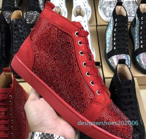 

69 r luxury red bottoms shoes women red bottoms heels fashion spikes studded spikes flats sneakers red bottom shoes d06, Black