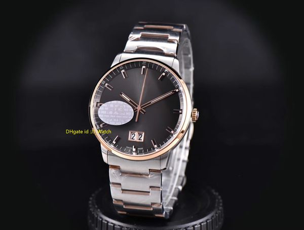 

роскошные мужские часы календарь автоматические механические наручные часы из нержавеющей стали 316 saphhire стекло диаметр 42мм верхнее кач, Slivery;brown