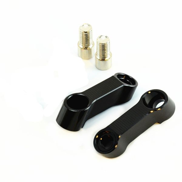 

2pcs aluminum alloy durable base accessories easy install riser rear view motorcycle mirror adaptor handle mount parts extension
