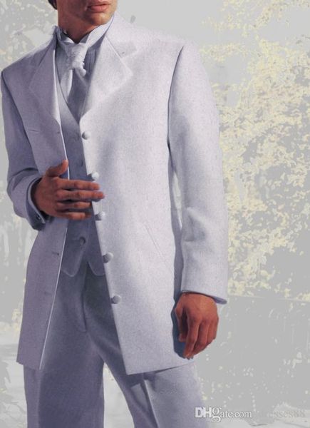 

новый стиль пять кнопок белый смокинг жениха человек пиджак платье выпускного вечера свадебные костюмы (куртка + брюки + жилет, Black;gray