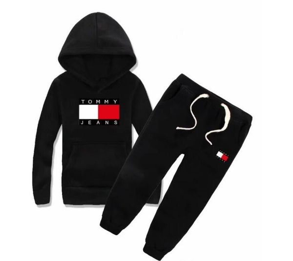 

children's brand hoodie and pants children's cotton suit baby boy girl designer suit baby sports suit 2 pieces / set, Red;yellow