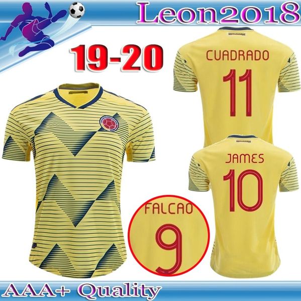 

Thai quality 19 20 Colombia soccer jersey 2019 2020 JAMES FALCAO CUADRADO men football jerseys shirt camisetas de futbol