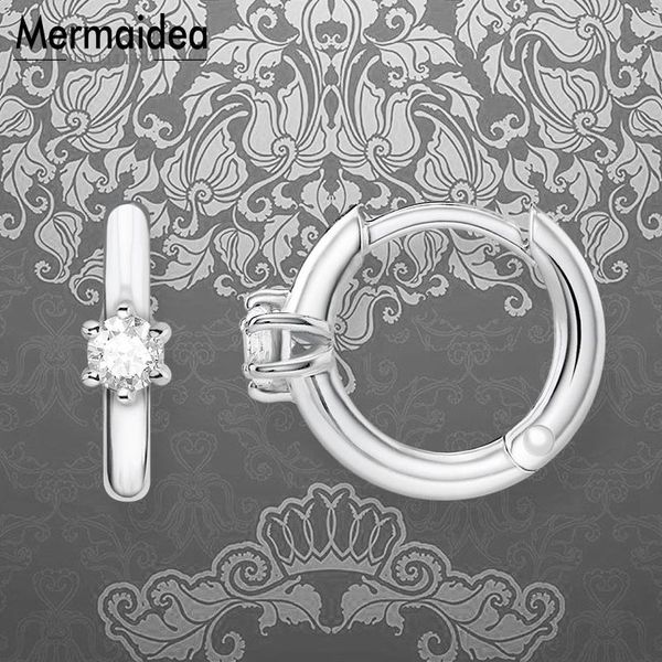 

white cz star creole hinged hoop earrings cubic zirconia fashion jewelry 925 sterling silver classic gift for women 2020 new, Golden