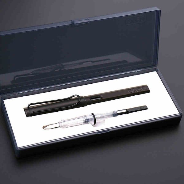 

oaso double nib fountain pen ef f ink pens big hollow out clip plastic pens for writing gift with original gift box