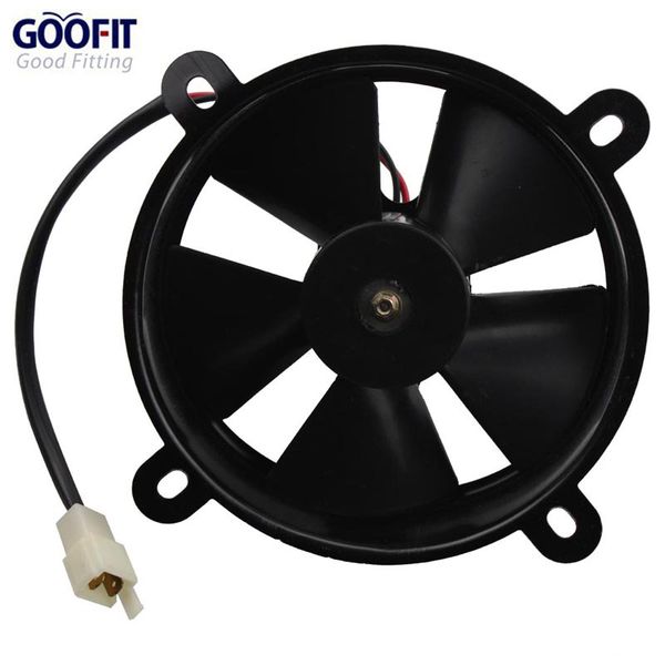 

goofit 12v dc radiator cooling fan for water-cooled atv quad go-kart 200cc 250cc black f038-016