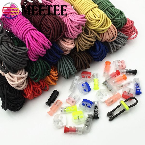 

5meters 4mm eco-friendly elastic cord sewing elastic bands rope round stretch rubber ropes for hair bow garment tag diy craft, Black;white